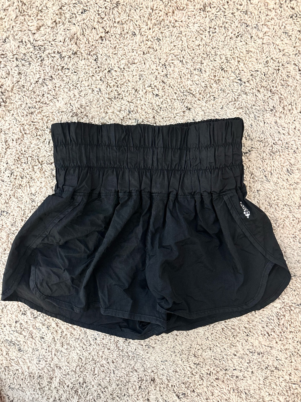 Free People Black High-Waist Athletic Shorts